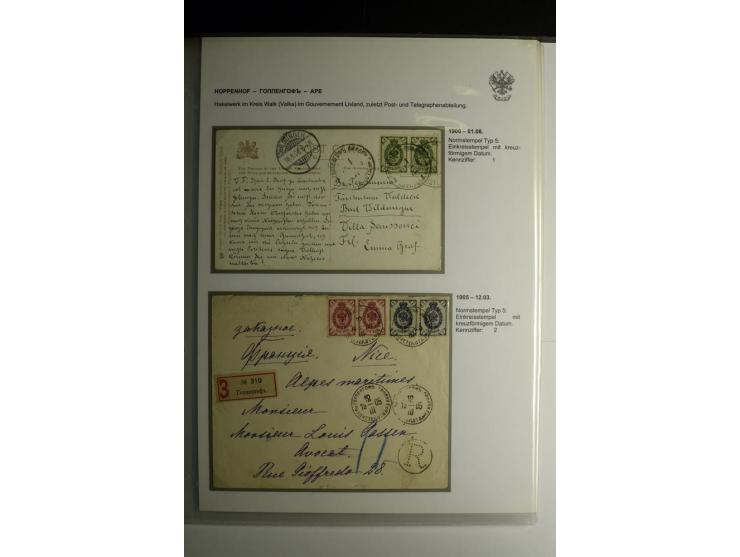 FRAUENBURG bis JAKOBSTADT:1872/1915, über 50 Briefe, Einschreiben, Paketkarten, Wertbriefe und Ganzsachen, dabei bessere Stem