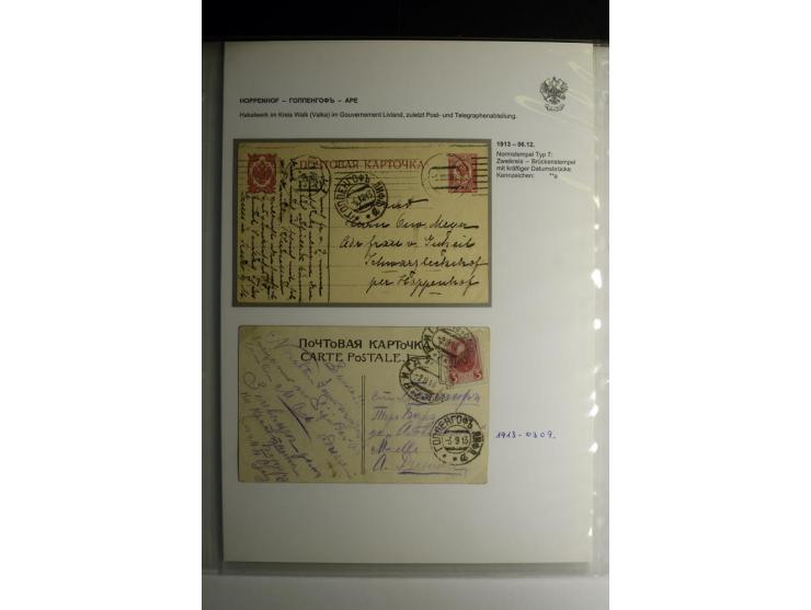 FRAUENBURG bis JAKOBSTADT:1872/1915, über 50 Briefe, Einschreiben, Paketkarten, Wertbriefe und Ganzsachen, dabei bessere Stem