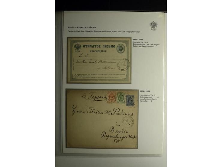 FRAUENBURG bis JAKOBSTADT:1872/1915, über 50 Briefe, Einschreiben, Paketkarten, Wertbriefe und Ganzsachen, dabei bessere Stem