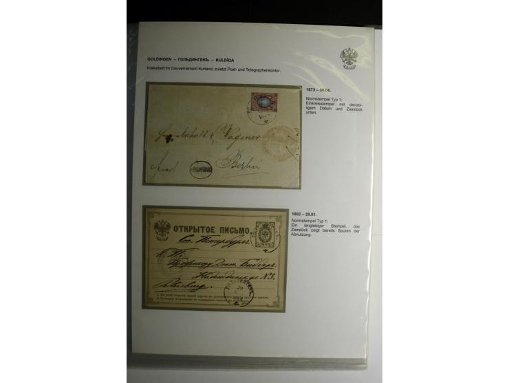 FRAUENBURG bis JAKOBSTADT:1872/1915, über 50 Briefe, Einschreiben, Paketkarten, Wertbriefe und Ganzsachen, dabei bessere Stem