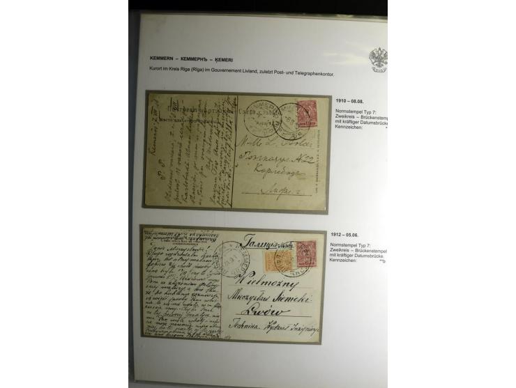 KALKUHNEN bis OGER: 1867/1917, über 150 Briefe, Einschreiben, Paketkarten, Streifbänder und Ganzsachen, dabei bessere Stempel