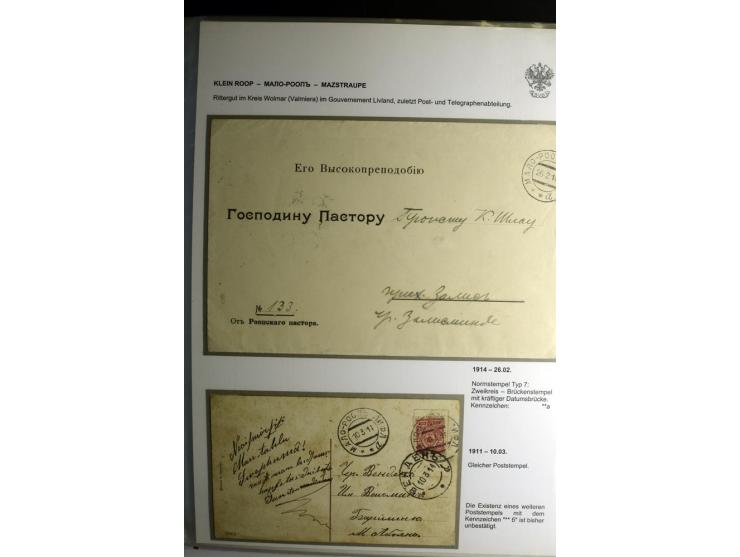 KALKUHNEN bis OGER: 1867/1917, über 150 Briefe, Einschreiben, Paketkarten, Streifbänder und Ganzsachen, dabei bessere Stempel