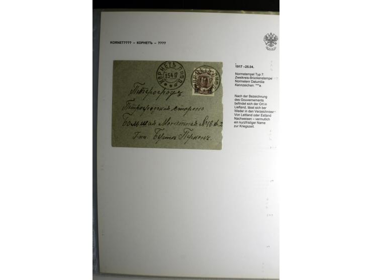 KALKUHNEN bis OGER: 1867/1917, über 150 Briefe, Einschreiben, Paketkarten, Streifbänder und Ganzsachen, dabei bessere Stempel