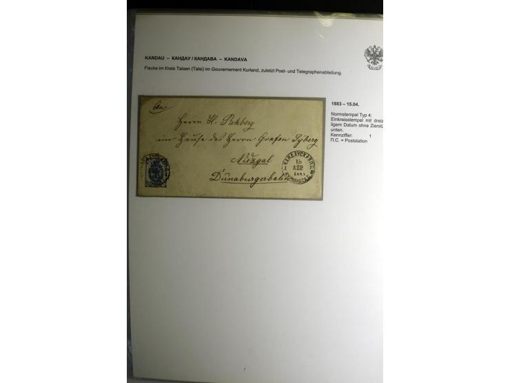 KALKUHNEN bis OGER: 1867/1917, über 150 Briefe, Einschreiben, Paketkarten, Streifbänder und Ganzsachen, dabei bessere Stempel