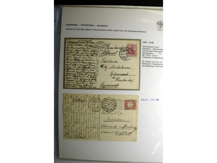 KALKUHNEN bis OGER: 1867/1917, über 150 Briefe, Einschreiben, Paketkarten, Streifbänder und Ganzsachen, dabei bessere Stempel