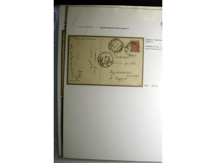 KALKUHNEN bis OGER: 1867/1917, über 150 Briefe, Einschreiben, Paketkarten, Streifbänder und Ganzsachen, dabei bessere Stempel