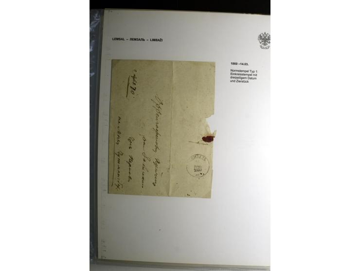 KALKUHNEN bis OGER: 1867/1917, über 150 Briefe, Einschreiben, Paketkarten, Streifbänder und Ganzsachen, dabei bessere Stempel