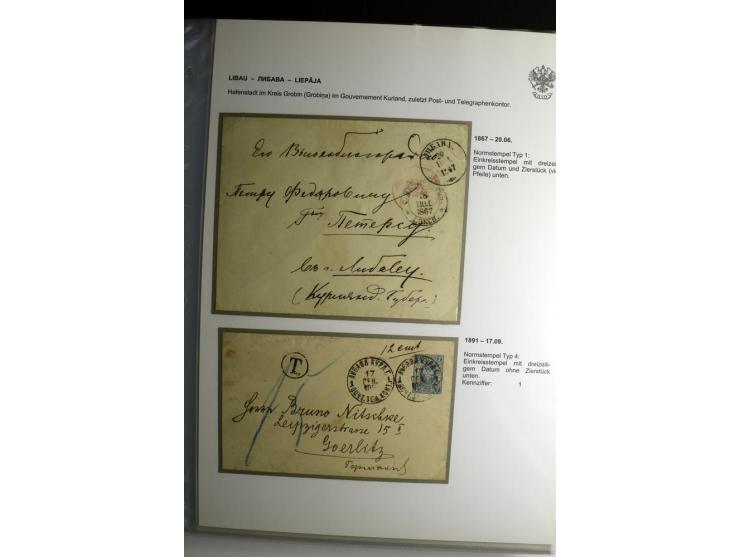 KALKUHNEN bis OGER: 1867/1917, über 150 Briefe, Einschreiben, Paketkarten, Streifbänder und Ganzsachen, dabei bessere Stempel
