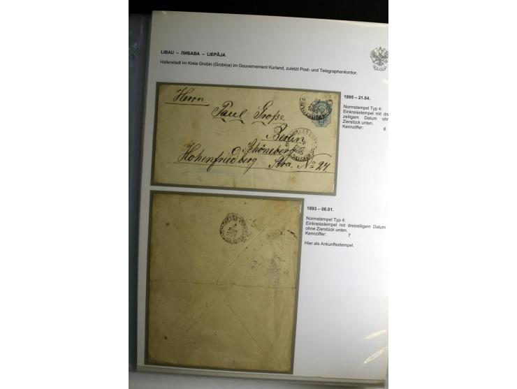 KALKUHNEN bis OGER: 1867/1917, über 150 Briefe, Einschreiben, Paketkarten, Streifbänder und Ganzsachen, dabei bessere Stempel