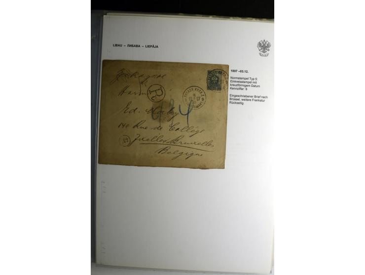 KALKUHNEN bis OGER: 1867/1917, über 150 Briefe, Einschreiben, Paketkarten, Streifbänder und Ganzsachen, dabei bessere Stempel