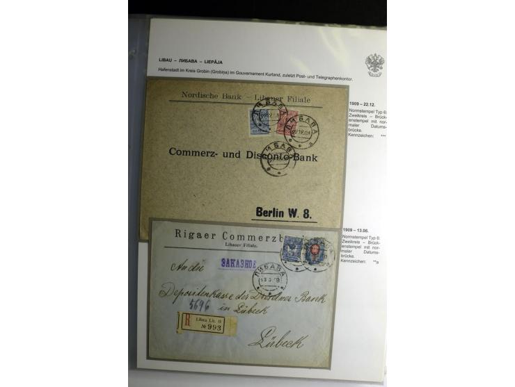 KALKUHNEN bis OGER: 1867/1917, über 150 Briefe, Einschreiben, Paketkarten, Streifbänder und Ganzsachen, dabei bessere Stempel