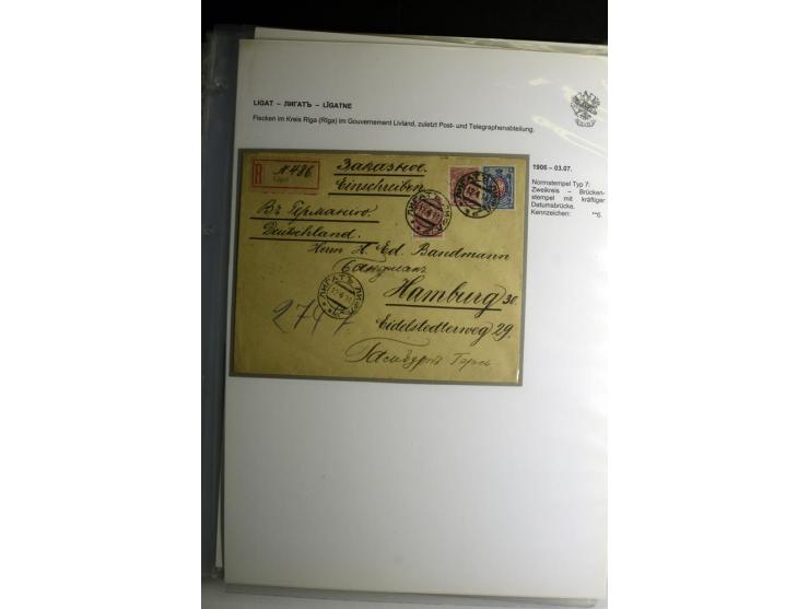 KALKUHNEN bis OGER: 1867/1917, über 150 Briefe, Einschreiben, Paketkarten, Streifbänder und Ganzsachen, dabei bessere Stempel