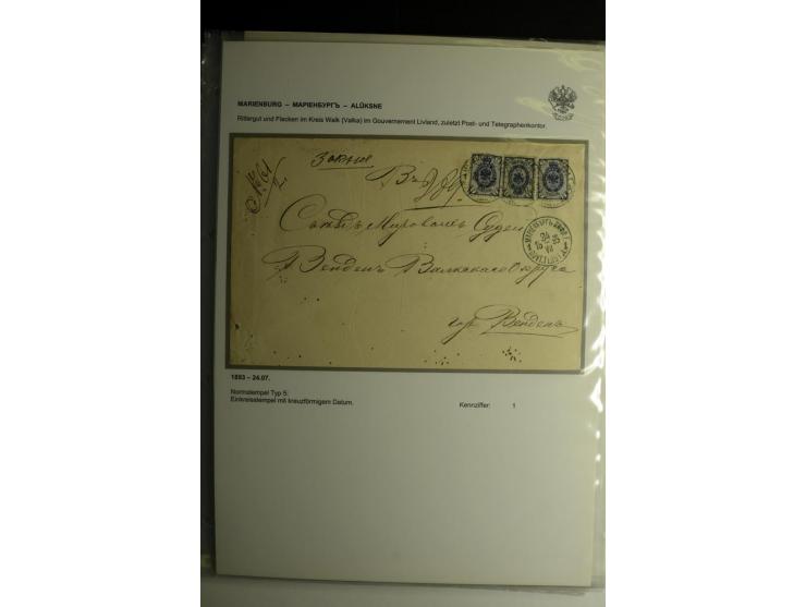 KALKUHNEN bis OGER: 1867/1917, über 150 Briefe, Einschreiben, Paketkarten, Streifbänder und Ganzsachen, dabei bessere Stempel