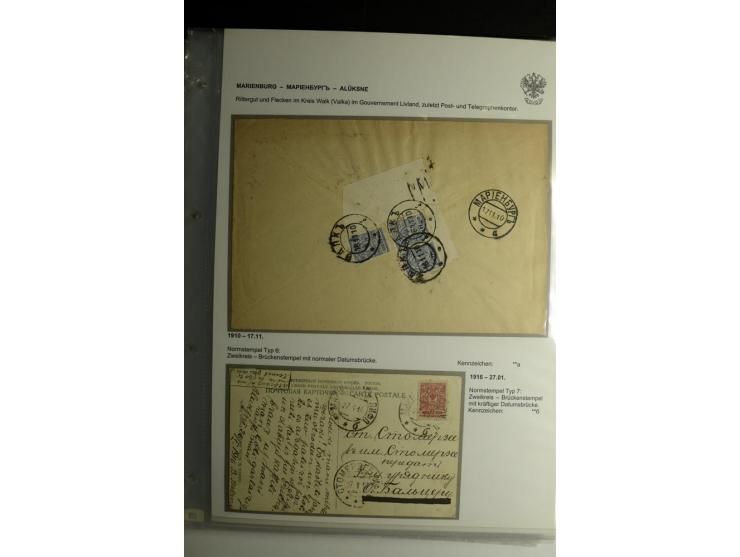 KALKUHNEN bis OGER: 1867/1917, über 150 Briefe, Einschreiben, Paketkarten, Streifbänder und Ganzsachen, dabei bessere Stempel