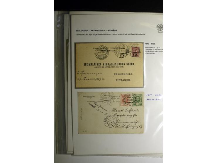 KALKUHNEN bis OGER: 1867/1917, über 150 Briefe, Einschreiben, Paketkarten, Streifbänder und Ganzsachen, dabei bessere Stempel