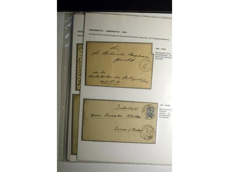 KALKUHNEN bis OGER: 1867/1917, über 150 Briefe, Einschreiben, Paketkarten, Streifbänder und Ganzsachen, dabei bessere Stempel