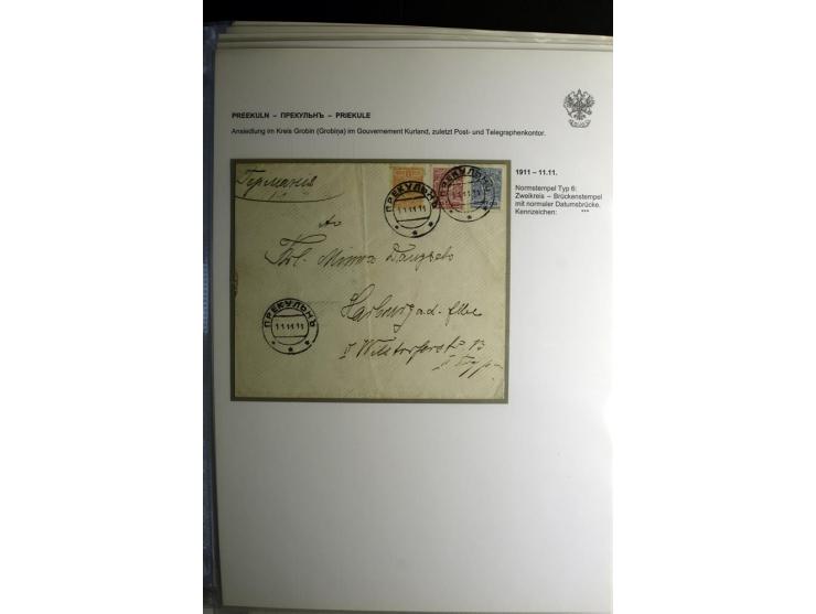 PALZMAR bis TUCKUM: 1867/1917, über 100 Briefe, Einschreiben, Wertbriefe und Ganzsachen, dabei bessere Stempel, gute Erhaltun
