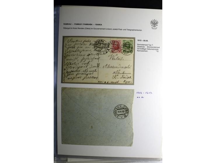 PALZMAR bis TUCKUM: 1867/1917, über 100 Briefe, Einschreiben, Wertbriefe und Ganzsachen, dabei bessere Stempel, gute Erhaltun