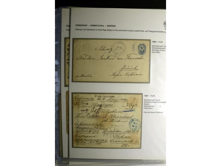PALZMAR bis TUCKUM: 1867/1917, über 100 Briefe, Einschreiben, Wertbriefe und Ganzsachen, dabei bessere Stempel, gute Erhaltun