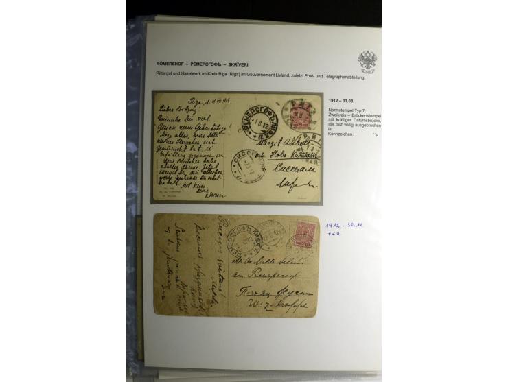 PALZMAR bis TUCKUM: 1867/1917, über 100 Briefe, Einschreiben, Wertbriefe und Ganzsachen, dabei bessere Stempel, gute Erhaltun