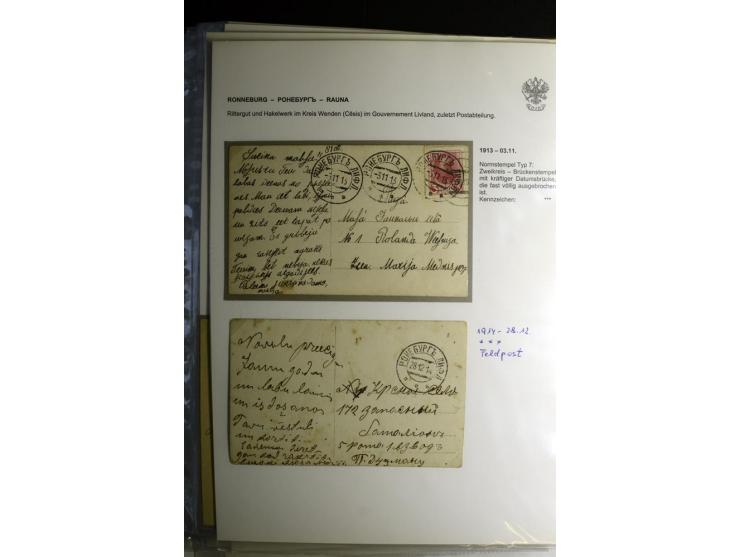 PALZMAR bis TUCKUM: 1867/1917, über 100 Briefe, Einschreiben, Wertbriefe und Ganzsachen, dabei bessere Stempel, gute Erhaltun