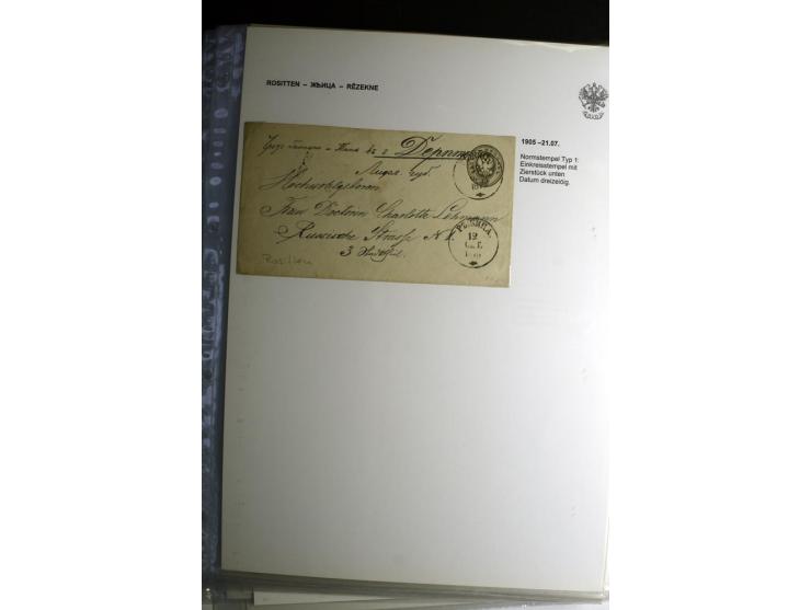 PALZMAR bis TUCKUM: 1867/1917, über 100 Briefe, Einschreiben, Wertbriefe und Ganzsachen, dabei bessere Stempel, gute Erhaltun