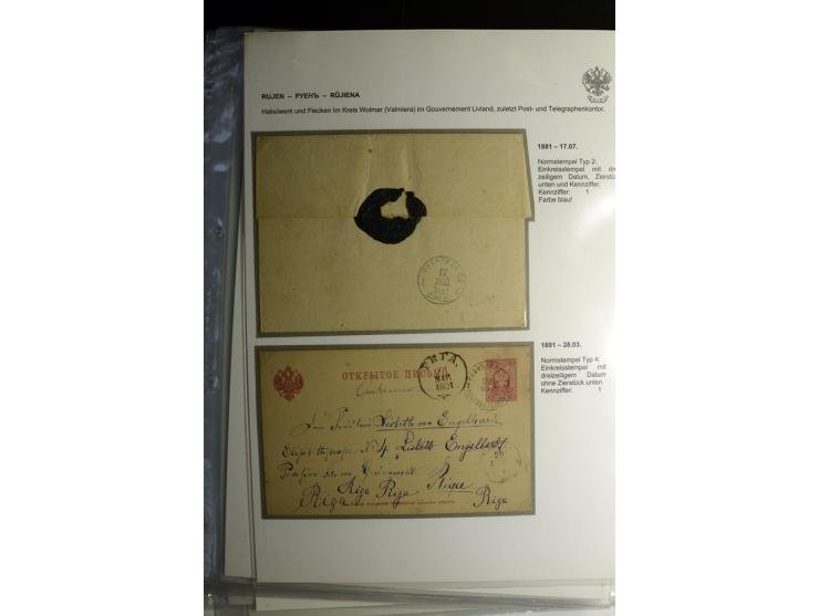 PALZMAR bis TUCKUM: 1867/1917, über 100 Briefe, Einschreiben, Wertbriefe und Ganzsachen, dabei bessere Stempel, gute Erhaltun