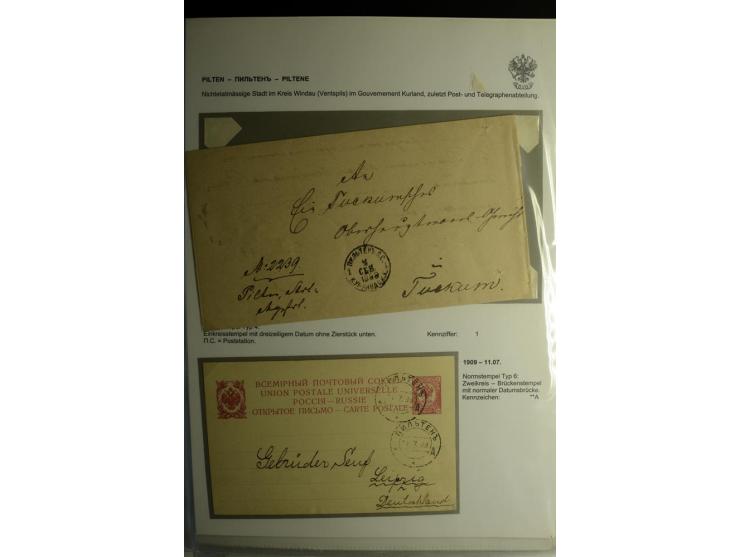 PALZMAR bis TUCKUM: 1867/1917, über 100 Briefe, Einschreiben, Wertbriefe und Ganzsachen, dabei bessere Stempel, gute Erhaltun