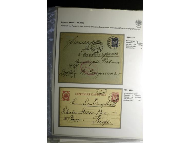 PALZMAR bis TUCKUM: 1867/1917, über 100 Briefe, Einschreiben, Wertbriefe und Ganzsachen, dabei bessere Stempel, gute Erhaltun