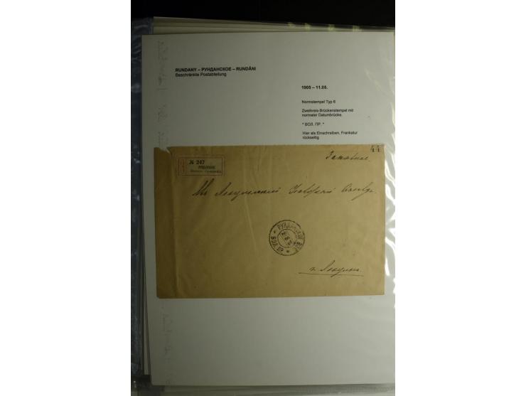 PALZMAR bis TUCKUM: 1867/1917, über 100 Briefe, Einschreiben, Wertbriefe und Ganzsachen, dabei bessere Stempel, gute Erhaltun
