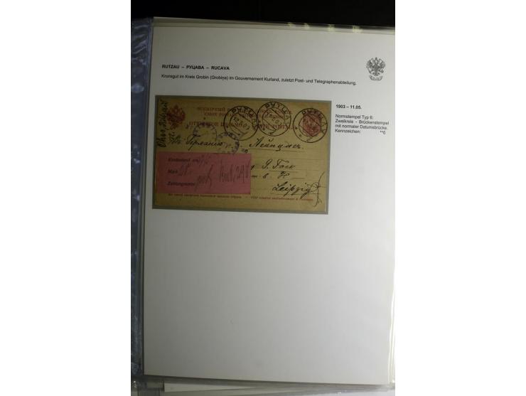 PALZMAR bis TUCKUM: 1867/1917, über 100 Briefe, Einschreiben, Wertbriefe und Ganzsachen, dabei bessere Stempel, gute Erhaltun