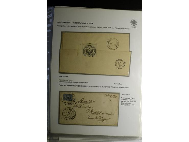 PALZMAR bis TUCKUM: 1867/1917, über 100 Briefe, Einschreiben, Wertbriefe und Ganzsachen, dabei bessere Stempel, gute Erhaltun