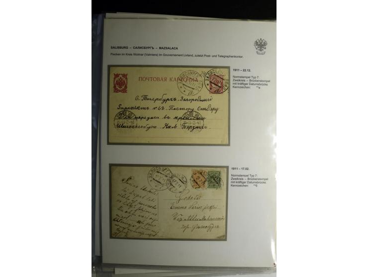 PALZMAR bis TUCKUM: 1867/1917, über 100 Briefe, Einschreiben, Wertbriefe und Ganzsachen, dabei bessere Stempel, gute Erhaltun