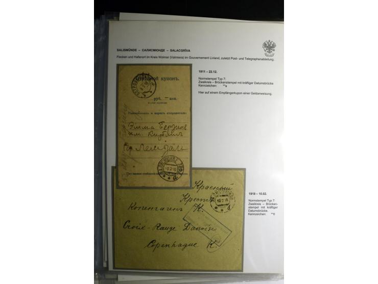 PALZMAR bis TUCKUM: 1867/1917, über 100 Briefe, Einschreiben, Wertbriefe und Ganzsachen, dabei bessere Stempel, gute Erhaltun