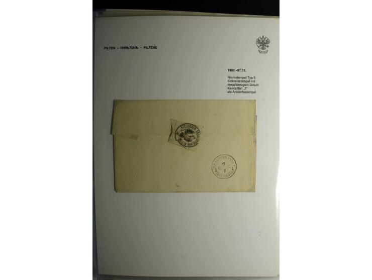 PALZMAR bis TUCKUM: 1867/1917, über 100 Briefe, Einschreiben, Wertbriefe und Ganzsachen, dabei bessere Stempel, gute Erhaltun
