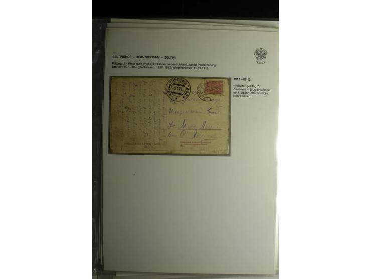 PALZMAR bis TUCKUM: 1867/1917, über 100 Briefe, Einschreiben, Wertbriefe und Ganzsachen, dabei bessere Stempel, gute Erhaltun