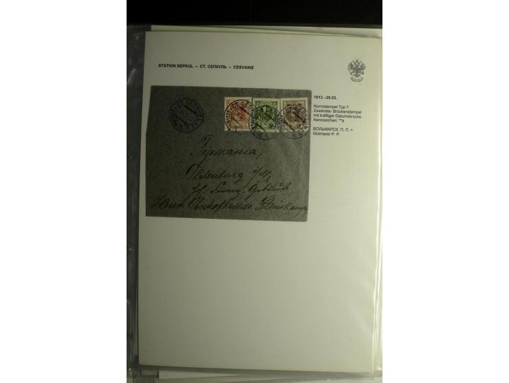 PALZMAR bis TUCKUM: 1867/1917, über 100 Briefe, Einschreiben, Wertbriefe und Ganzsachen, dabei bessere Stempel, gute Erhaltun