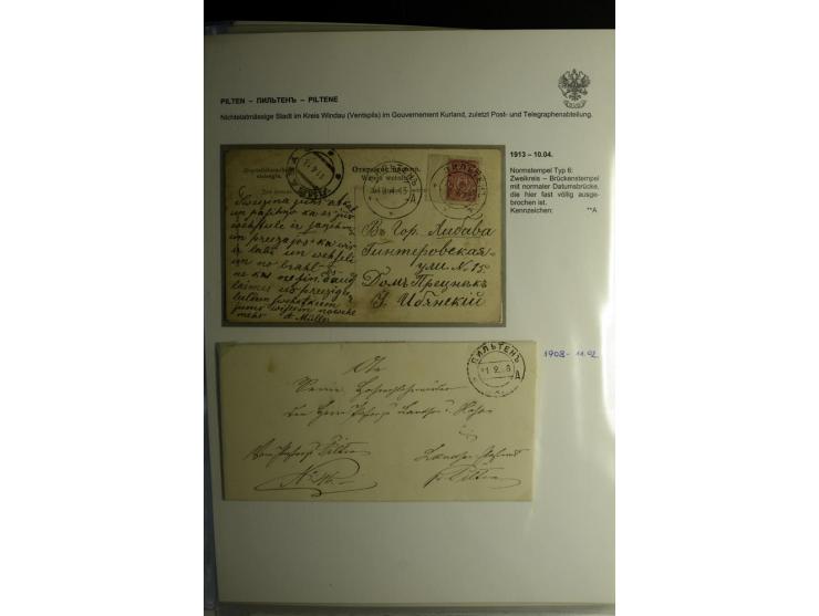 PALZMAR bis TUCKUM: 1867/1917, über 100 Briefe, Einschreiben, Wertbriefe und Ganzsachen, dabei bessere Stempel, gute Erhaltun