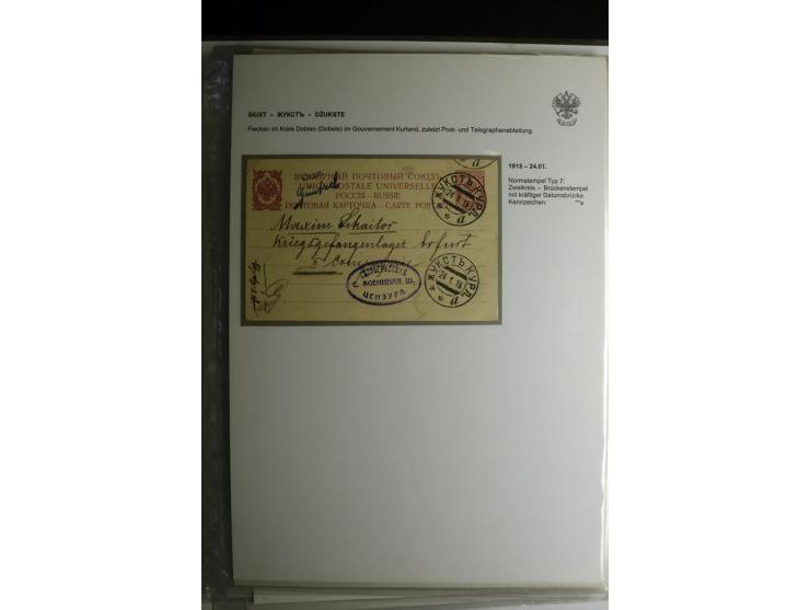 PALZMAR bis TUCKUM: 1867/1917, über 100 Briefe, Einschreiben, Wertbriefe und Ganzsachen, dabei bessere Stempel, gute Erhaltun
