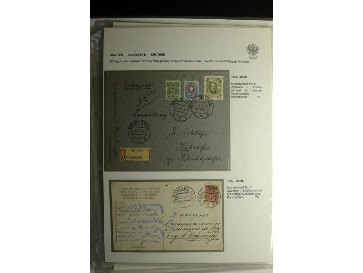 PALZMAR bis TUCKUM: 1867/1917, über 100 Briefe, Einschreiben, Wertbriefe und Ganzsachen, dabei bessere Stempel, gute Erhaltun