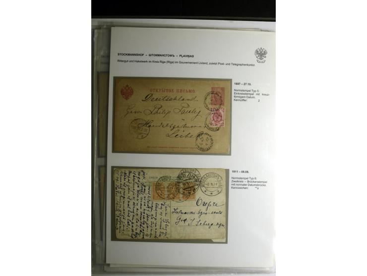 PALZMAR bis TUCKUM: 1867/1917, über 100 Briefe, Einschreiben, Wertbriefe und Ganzsachen, dabei bessere Stempel, gute Erhaltun