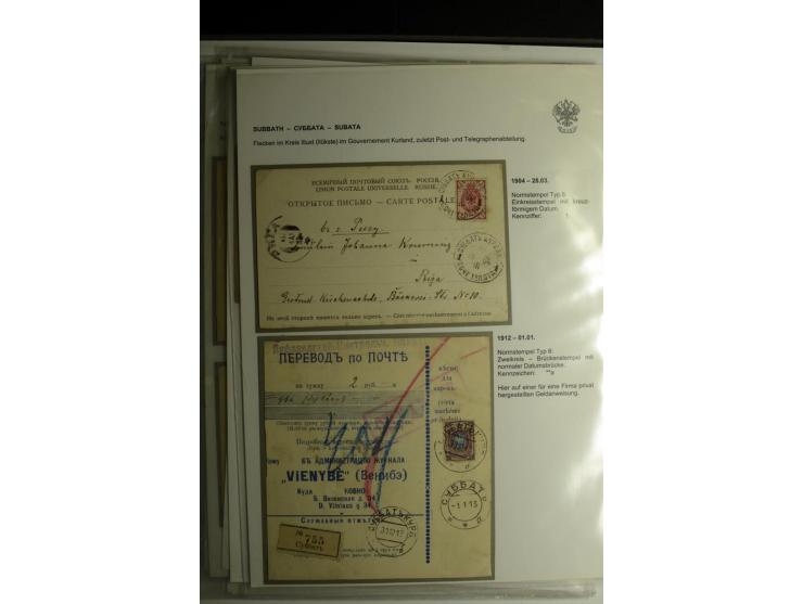 PALZMAR bis TUCKUM: 1867/1917, über 100 Briefe, Einschreiben, Wertbriefe und Ganzsachen, dabei bessere Stempel, gute Erhaltun