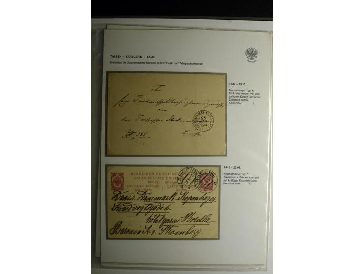 PALZMAR bis TUCKUM: 1867/1917, über 100 Briefe, Einschreiben, Wertbriefe und Ganzsachen, dabei bessere Stempel, gute Erhaltun