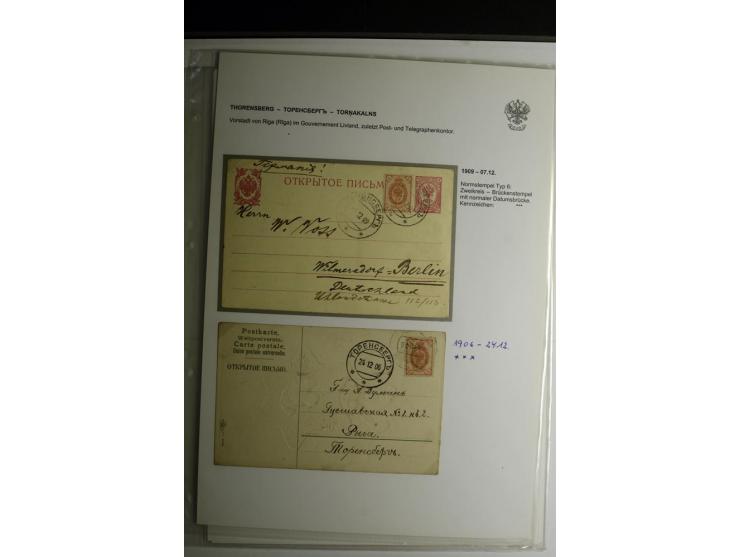 PALZMAR bis TUCKUM: 1867/1917, über 100 Briefe, Einschreiben, Wertbriefe und Ganzsachen, dabei bessere Stempel, gute Erhaltun