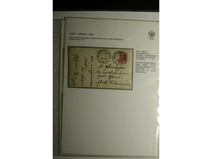 PALZMAR bis TUCKUM: 1867/1917, über 100 Briefe, Einschreiben, Wertbriefe und Ganzsachen, dabei bessere Stempel, gute Erhaltun