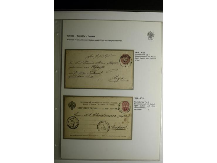 PALZMAR bis TUCKUM: 1867/1917, über 100 Briefe, Einschreiben, Wertbriefe und Ganzsachen, dabei bessere Stempel, gute Erhaltun