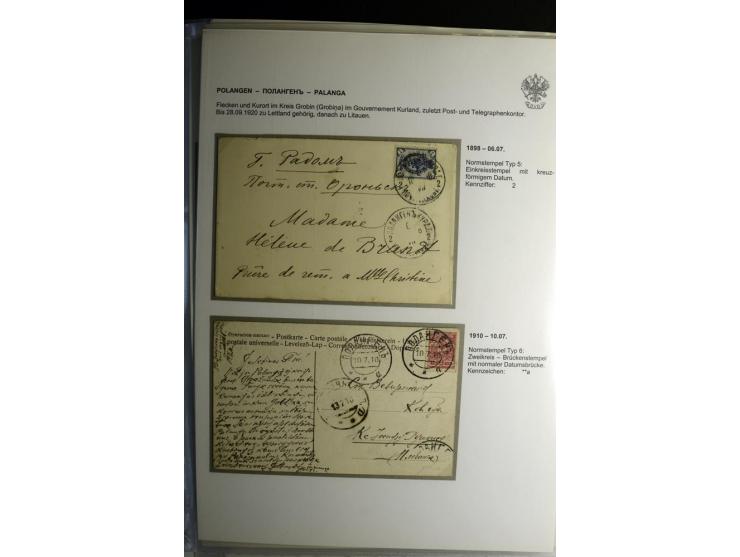 PALZMAR bis TUCKUM: 1867/1917, über 100 Briefe, Einschreiben, Wertbriefe und Ganzsachen, dabei bessere Stempel, gute Erhaltun