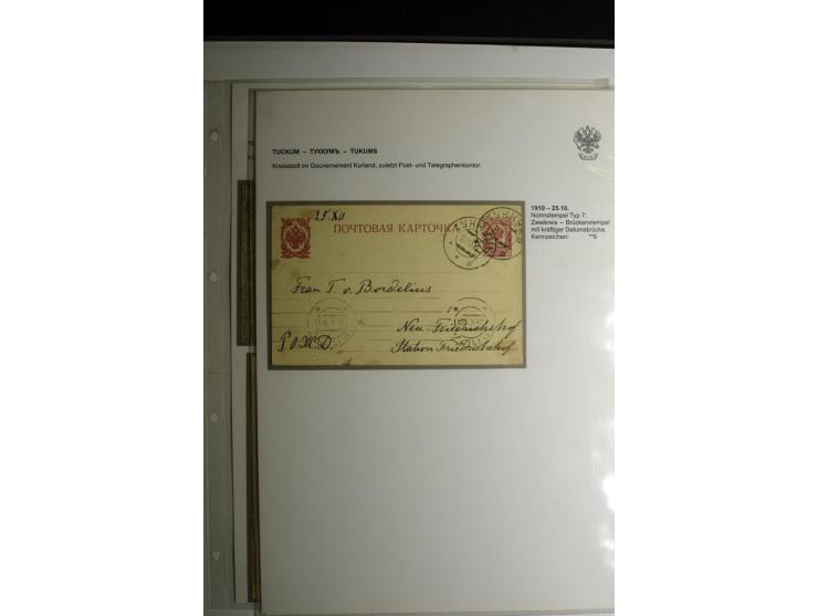 PALZMAR bis TUCKUM: 1867/1917, über 100 Briefe, Einschreiben, Wertbriefe und Ganzsachen, dabei bessere Stempel, gute Erhaltun