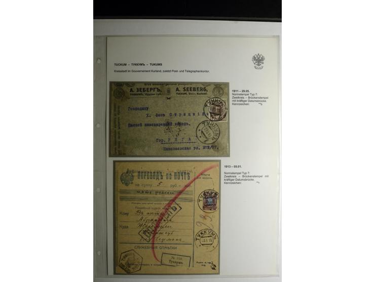 PALZMAR bis TUCKUM: 1867/1917, über 100 Briefe, Einschreiben, Wertbriefe und Ganzsachen, dabei bessere Stempel, gute Erhaltun