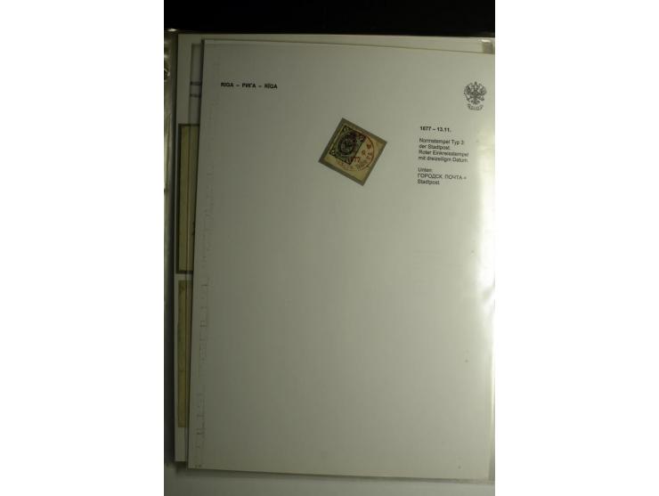 RIGA: 1862/1917, umfangreiche Sammlung von über 100 Briefen und Karten mit vielen Stempeltypen, alles auf Ganzsachen, Einschr